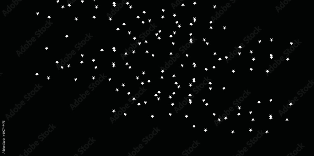 Background with stars white star on black. Abstract night  light on sky.