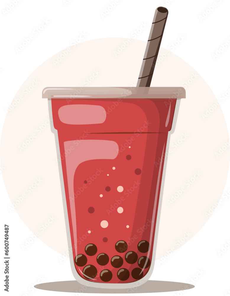 Bubble Tea - Strawberry Tapioka Bubble Tea - Strawberry Tapioka