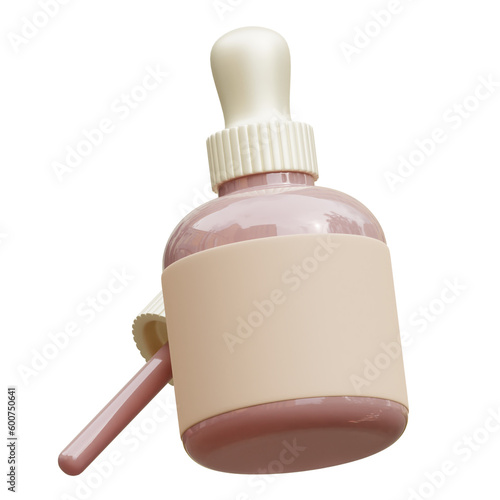 3d serum, beauty cosmetic icon illustration