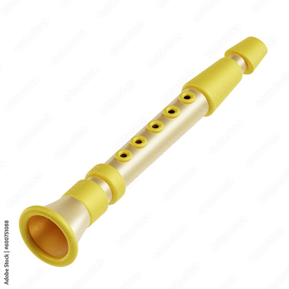 Naklejka premium 3D Music Instrument Illustration