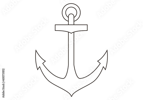 Icono de ancla en fondo blanco.