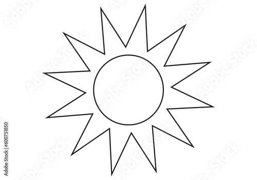 Icono de sol en fondo blanco.