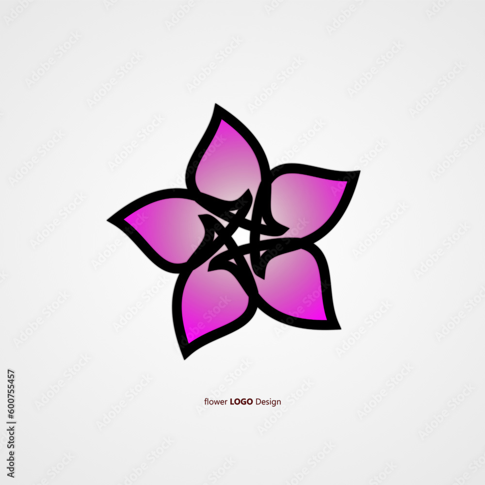 abstract flower logo design abstract flower logo design