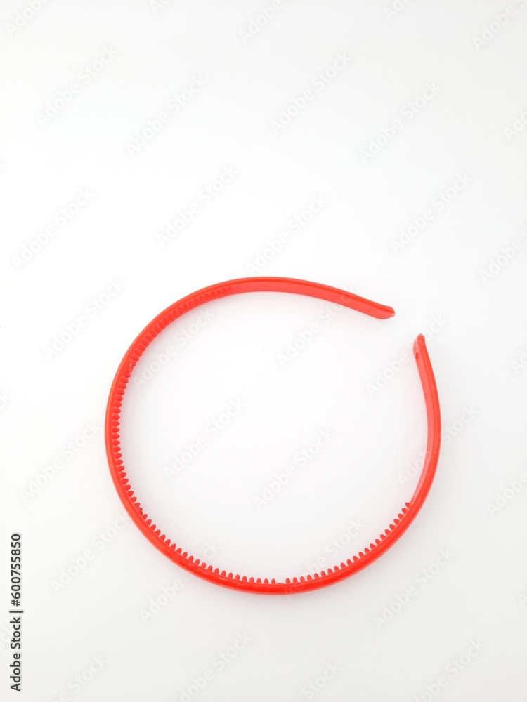 Red headband isolated on white background Red headband isolated on white background