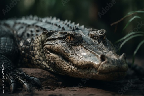 High definition, captivating alligator-themed website background. Adds touch of wildness to design. Generative AI © Kalila