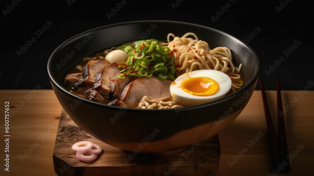 ramen bowl. Generative AI ramen bowl. Generative AI