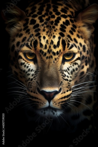 Close up portrait of a leopard, Generative AI © AIExplosion