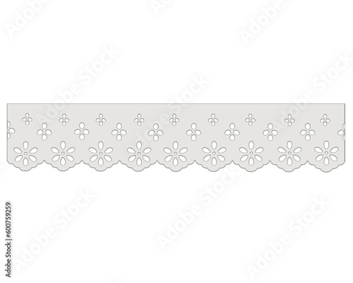 white lace fabric texture cotton eyelet hand drawn design