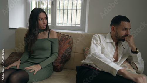 Φωτογραφία Young man ignoring irritated girlfriend