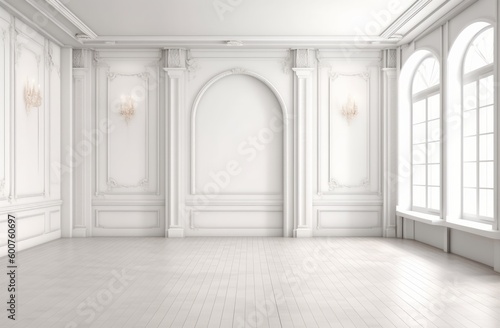 empty room with walls  backdrop generative ai