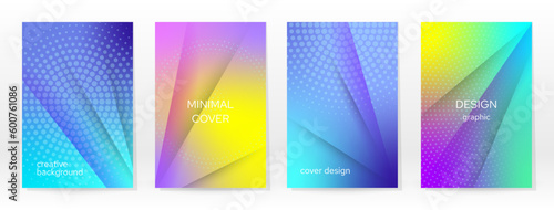 Minimal Poster. Pastel Soft. Rainbow Gradient Set.