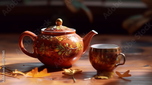 teapot and cups