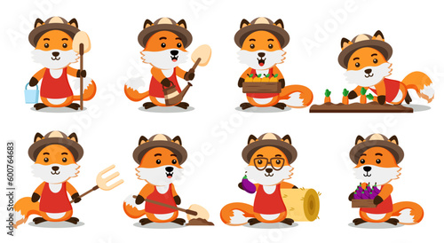 Set of animal with various activity for graphic design vector