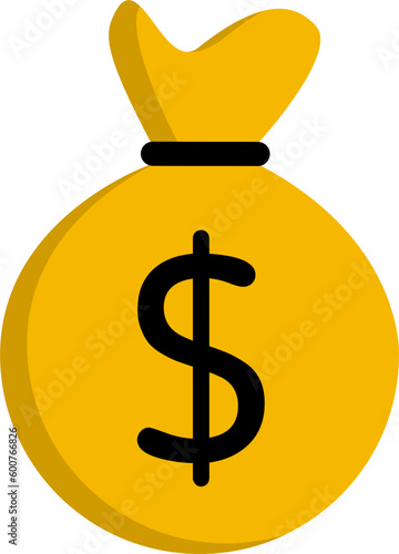 money bag clipart vector, dollar