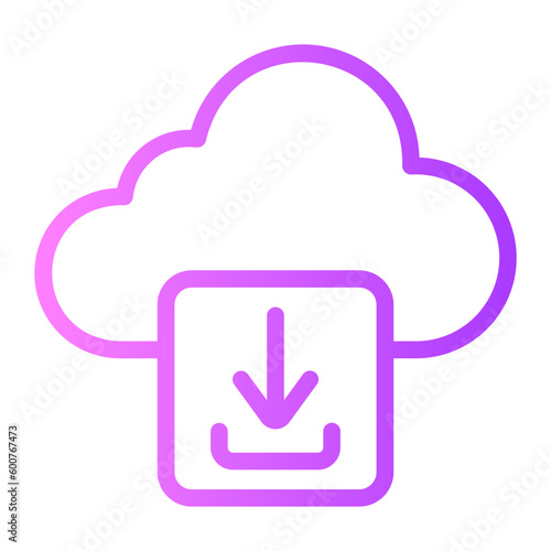 downloading gradient icon