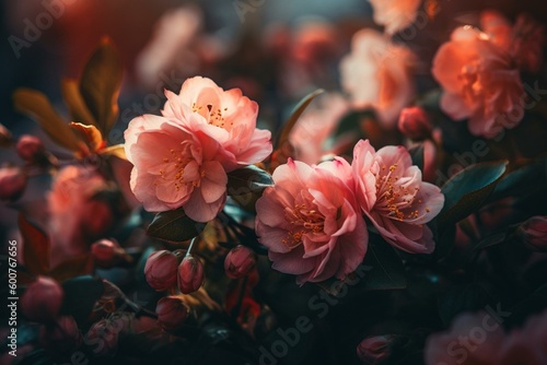 Spring-inspired images and backgrounds featuring flowers and vibrant colors. Generative AI