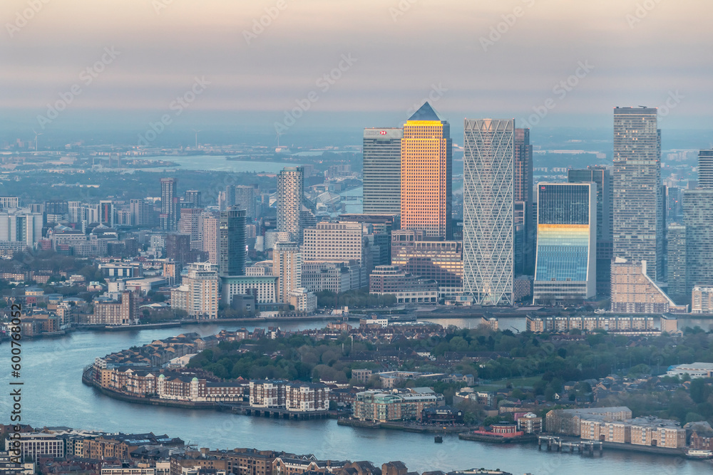 Sunset in London from panoramic point, UK. Sunset in London from panoramic point, UK.