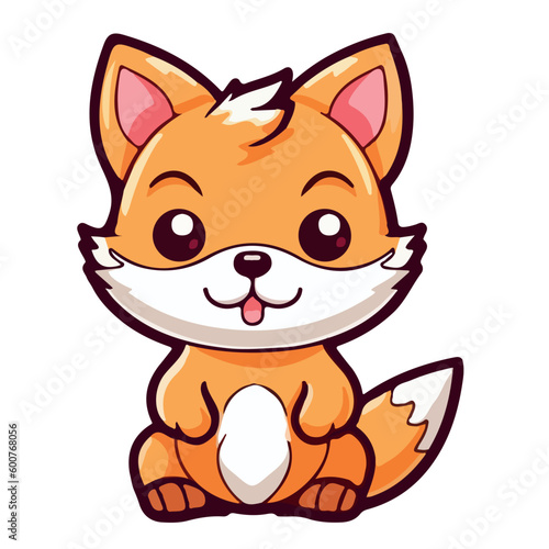 fox cute illustration funny animal character cartoon sticker mascot  vector illusatration eps 10