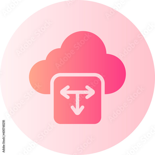 t junction gradient icon