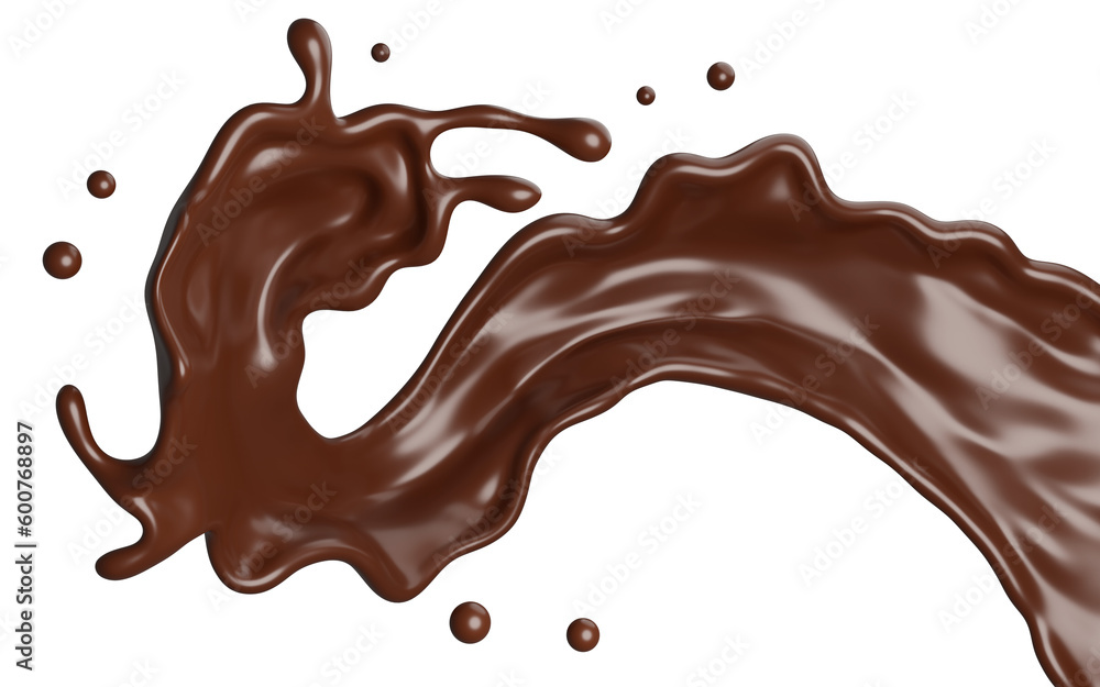 Chocolate splasht png file , 3D Rendering, 3D illustration Chocolate splasht png file , 3D Rendering, 3D illustration