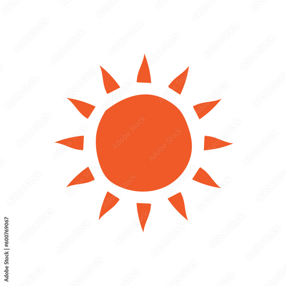 hand drawn sun icon