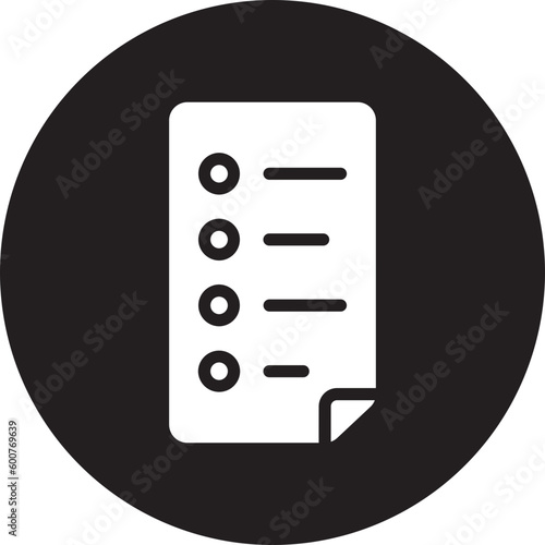 shopping list glyph icon