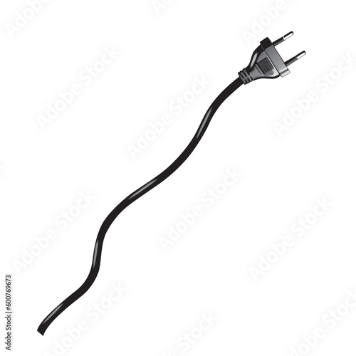 electric plug isolated on white