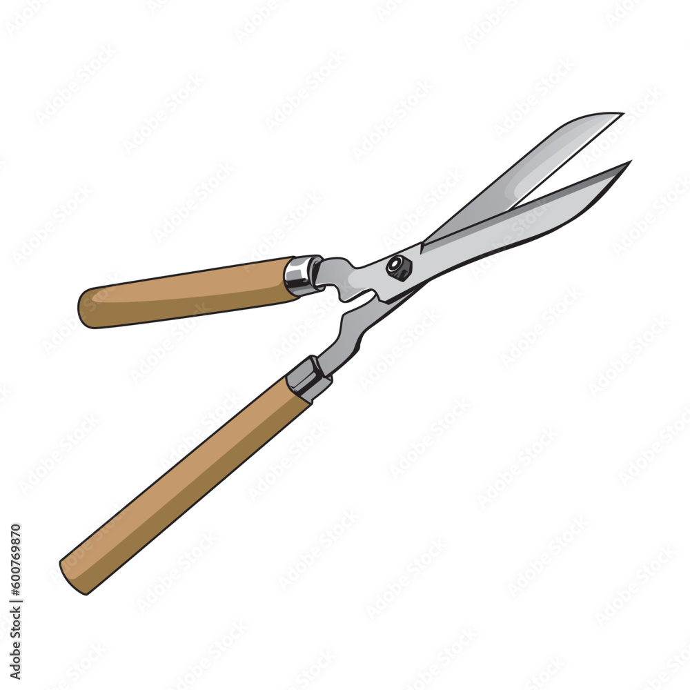 Garden scissors isolated on white background Garden scissors isolated on white background