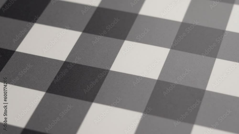 Grey blank chequered tablecloth pattern close up. Rotation Grey blank chequered tablecloth pattern close up. Rotation