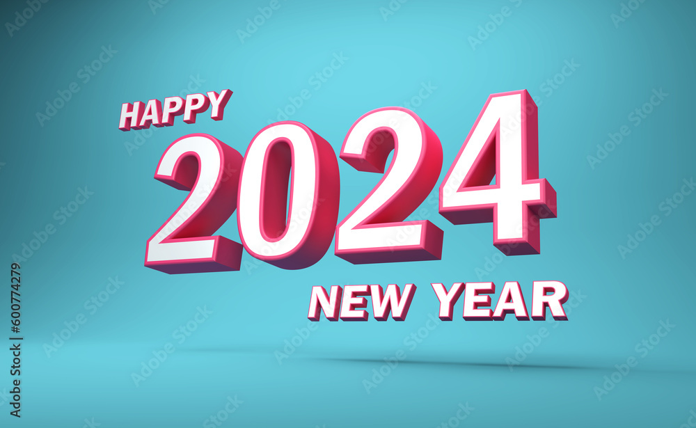 New Year 2024 Creative Design Concept - 3D Rendered Image
New Year 2024 Creative Design Concept - 3D Rendered Image