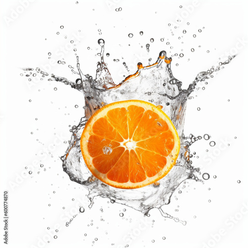 Vitamin C orange juice, wellness food, nutrition concept by generative AI