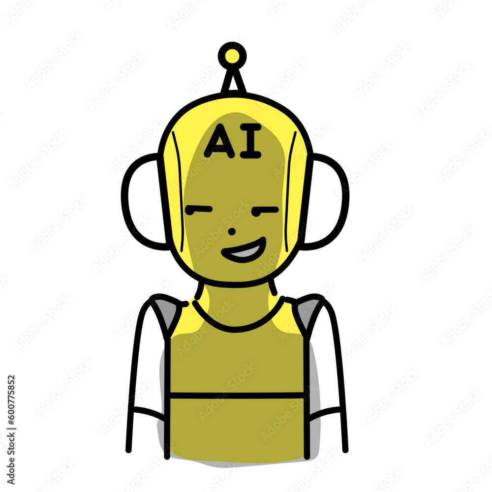 Obraz premium かわいい人物のイラストシリーズ _ AIのキャラクター _ 企む 