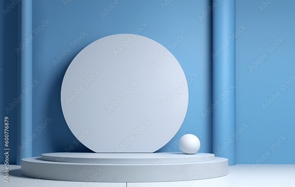 Pastel blue podium in minimalist concept background. With copy text space. Mock up template for product presentation 3D rendering
Pastel blue podium in minimalist concept background. With copy text space. Mock up template for product presentation 3D rendering