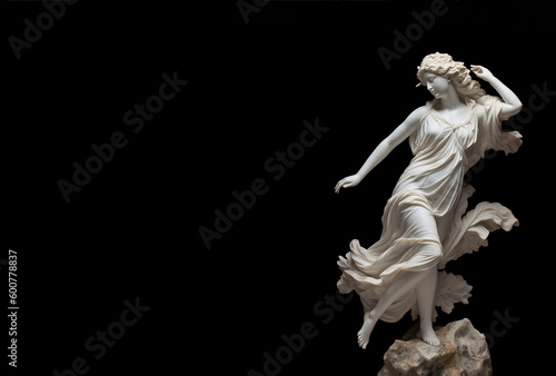 Timeless representation of beauty and grace as depicted in a finely crafted marble statue, highlighting the fluidity of form.