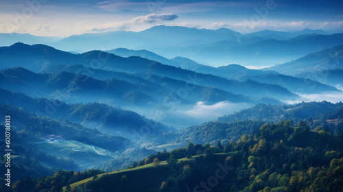 Beautiful mountain background., Illustration AI Generative © olegganko