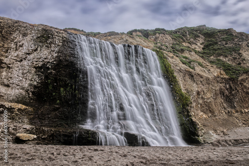 San Francisco Bay Area's Alamere Falls on Overcast Day