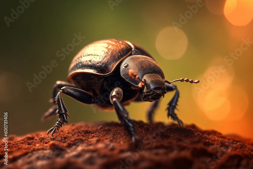 close-up  of dung-beetle © Paulius