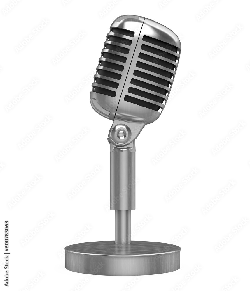 Fototapeta premium Vintage Microphone Isolated