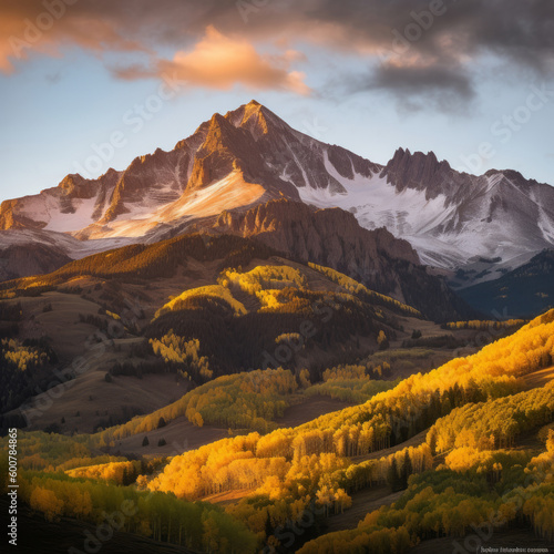 Beautiful mountain background., Illustration Generative AI.