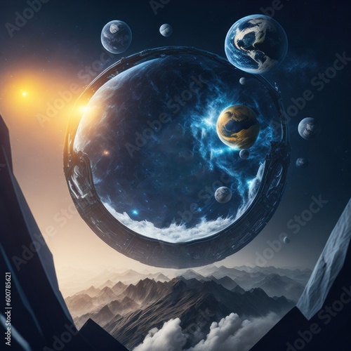earth in space with some of magic
