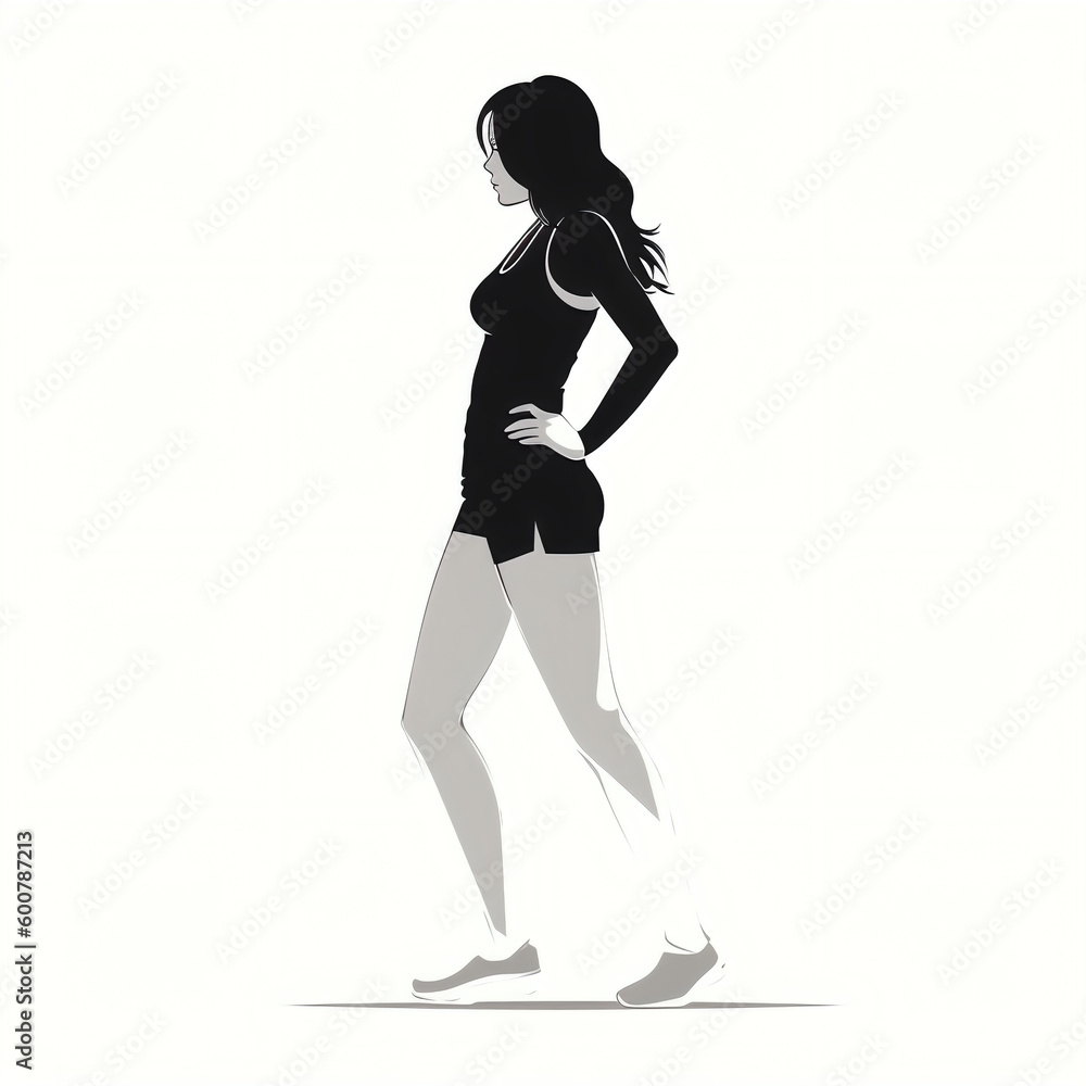 silhouette of attractive female, isolated vector illustration on white background for logo, graphic design, advertising, and marketing. generative ai silhouette of attractive female, isolated vector illustration on white background for logo, graphic design, advertising, and marketing. generative ai