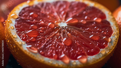 Red citrus Illustration AI Generative