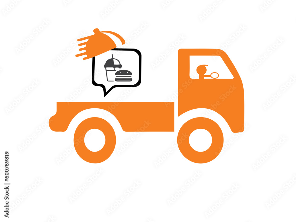 Modern creative food delivery mini jeep car logo icon vector graphic designer by illustration Modern creative food delivery mini jeep car logo icon vector graphic designer by illustration