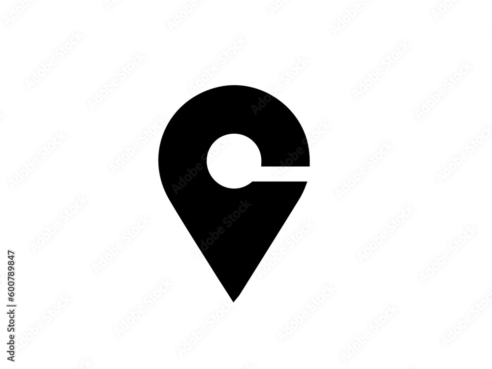 Modern Location, pin, pointer icon symbol vector design by illustration Modern Location, pin, pointer icon symbol vector design by illustration