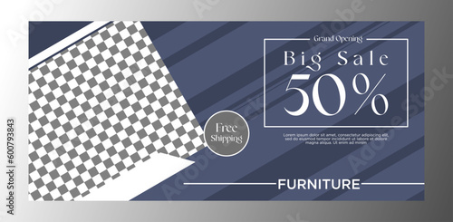 furniture sale banner with discount