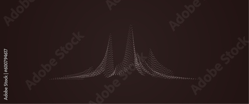 Futuristic wavy dots pattern design, modern futuristic design for background, backdrop, business, banner, card. Mountain look-alike wavy dots design.