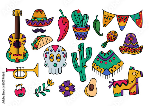 Cinco De Mayo Illustration Set