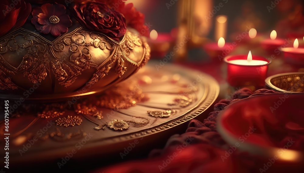 beautiful and romantic hindu wedding venue with lovely props generative ai beautiful and romantic hindu wedding venue with lovely props generative ai