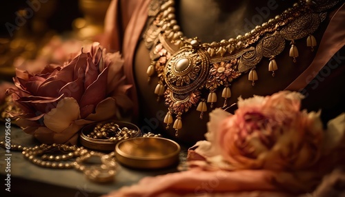 beautiful indian bridal jewelry wallpaper a perfect accessory generative ai