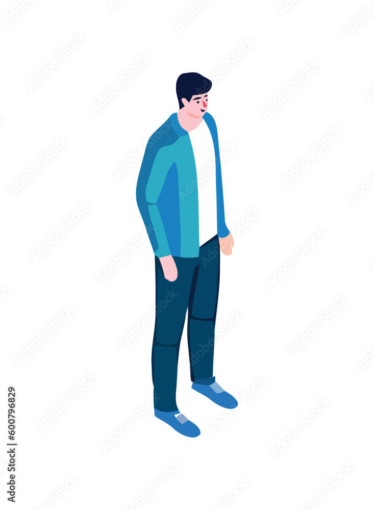 Successful man walking with confidence in jeans Successful man walking with confidence in jeans
